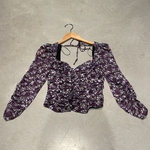 ASTR The Label purple floral top